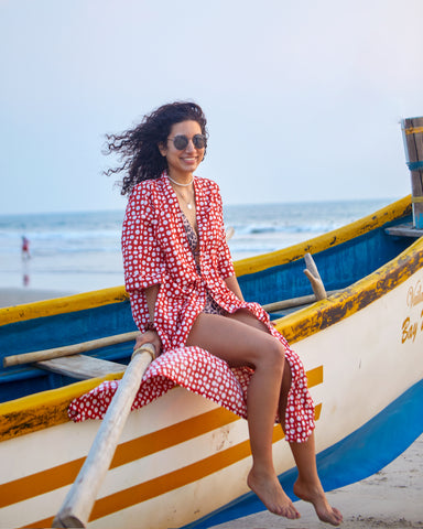 Red Polka Coverup