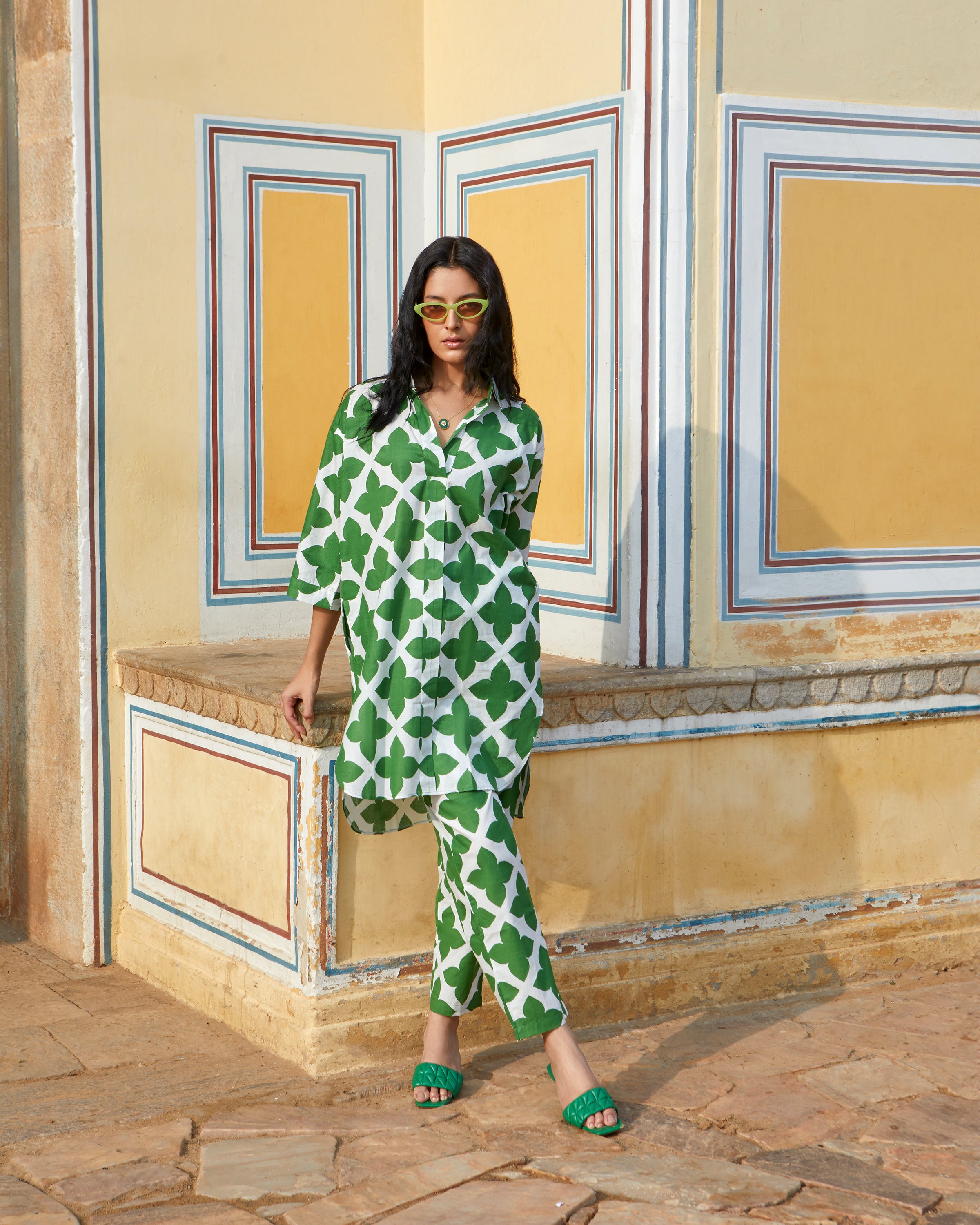 Green Jaal Co-ord Set