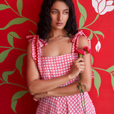 Pink City Gingham Sun Dress