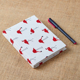 Flamingo delight - Hand-block printed pocket diary | handmade paper