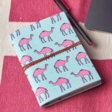 Camel all day - Hand-block printed pocket diary | Handmade paper