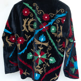 Velvet Embroidered Jacket – Midnight Garden
