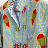 Velvet Embroidered Jacket – Flora Sky