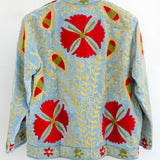 Velvet Embroidered Jacket – Flora Sky