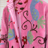 Velvet Embroidered Jacket – Pink Paradise