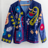 Velvet Embroidered Jacket – Love Botanica Blue
