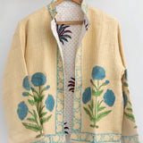 Blue Marigold Block Print Jacket