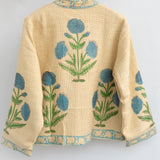 Blue Marigold Block Print Jacket