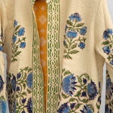 Indigo Bloom Block Print Jacket