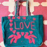 Blue Velvet Tote Bag