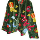 Velvet Embroidered Jacket – Green
