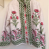 Blush Garden Block print Jacket