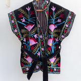 Velvet Embroidered Jacket – Black Beauty
