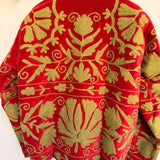 Velvet Embroidered Jacket – Red