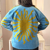 Velvet Embroidered Jacket – Blue Sun