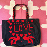 Black Velvet Tote Bag