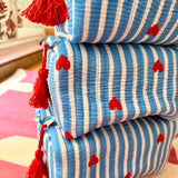 Blue heart – Travel & Makeup Pouch (Set of 3)