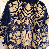 Velvet Embroidered Jacket – Blue