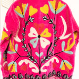 Velvet Embroidered Jacket –  Rose