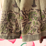Grey Palm Block print Jacket
