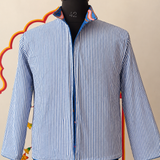 Velvet Embroidered Jacket – Royal Blue