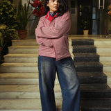 Velvet Embroidered Jacket – Red