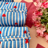 Blue heart – Travel & Makeup Pouch (Set of 3)