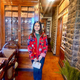 Velvet Embroidered Jacket – Red Shoe