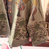 Grey Palm Block print Jacket