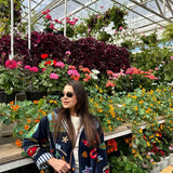 Velvet Embroidered Jacket –  Midnight Blue