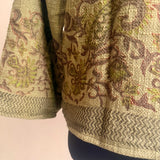 Olive Palm Block Print Jacket