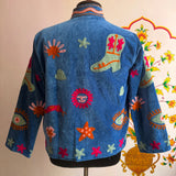 Velvet Embroidered Jacket – Royal Blue