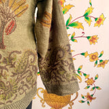 Olive Palm Block Print Jacket