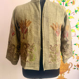 Olive Palm Block Print Jacket
