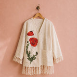 Aangan Hand-painted Linen Jacket