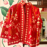 Red Embroidered Suzani Jacket