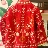 Red Embroidered Suzani Jacket
