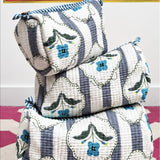 Floral Charm - Travel & Makeup Pouch (Set of 3)
