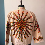Multicolour Sun Embroidered Velvet Jacket