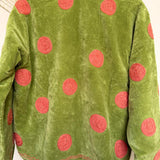 Peach Polka Dot Velvet Jacket