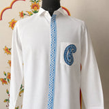 Indigo Garden Men's Block Print Shirt