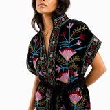 Velvet Embroidered Jacket – Black Beauty