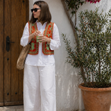 Orange Velvet Gilet