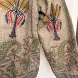 Grey Palm Block print Jacket