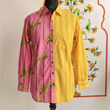 Summer Palms & Stripes Shirt