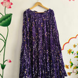 Purple Hand Bandhej Skirt