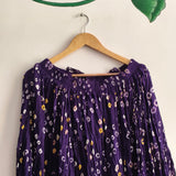 Purple Hand Bandhej Skirt