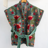 Velvet Embroidered Jacket – Jaipur Garden Sleeveless