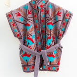 Velvet Embroidered Jacket – Moonflower Sleeveless