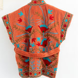 Velvet Embroidered Jacket – Sunset Garden Sleeveless